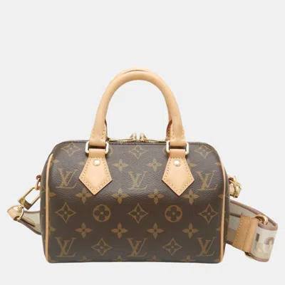 Pre-owned Louis Vuitton Brown Monogram Speedy Bandouliere 20 Handbag