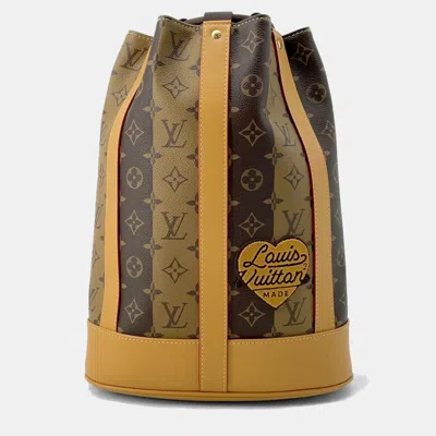 Pre-owned Louis Vuitton Brown Monogram Stripe Randonnee Messenger Nigo Collaboration