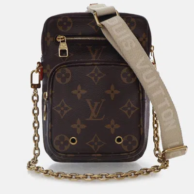 Pre-owned Louis Vuitton Brown Monogram Utility Phone Sleeve