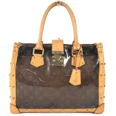 Pre-owned Louis Vuitton Brown Monogram Vinyl Leather Beach Bag Shoulder Bag Tote Bag ()