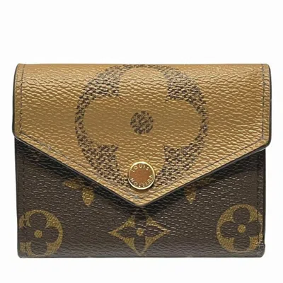Pre-owned Louis Vuitton Brown Monogram Wallet (tri-fold) ()