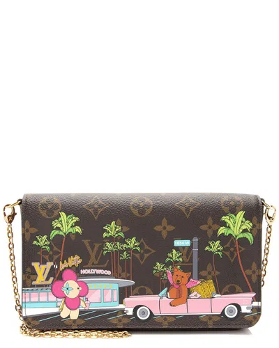 Pre-owned Louis Vuitton Brown, Multi Coated Canvas & Monogram Canvas Vivienne Hollywood  Felicie Pochette (aut