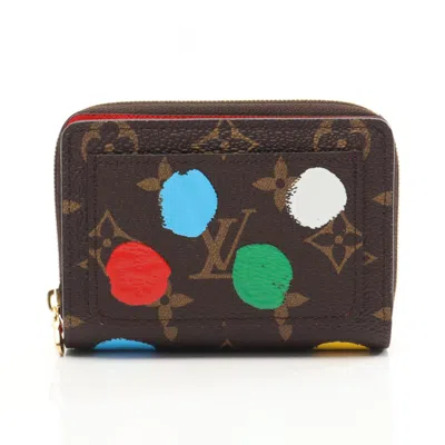 Pre-owned Louis Vuitton Brown Multi-color Coated Canvas Wallet (bi-fold) ()