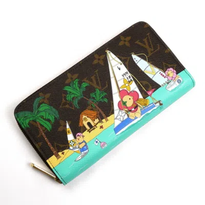 Pre-owned Louis Vuitton Brown Multi-color Monogram Long Wallet (bi-fold) ()