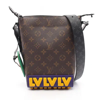 Pre-owned Louis Vuitton Brown Multi-color Monogram Pvc Coated Canvas Leather Shoulder Bag ()