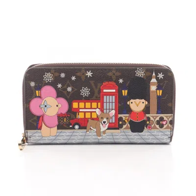 Pre-owned Louis Vuitton Brown Multi-color Monogram Pvc Coated Canvas Long Wallet (bi-fold) ()