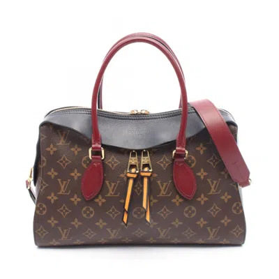 Pre-owned Louis Vuitton Brown Multi-color Navy Pvc Leather Tote Bag ()