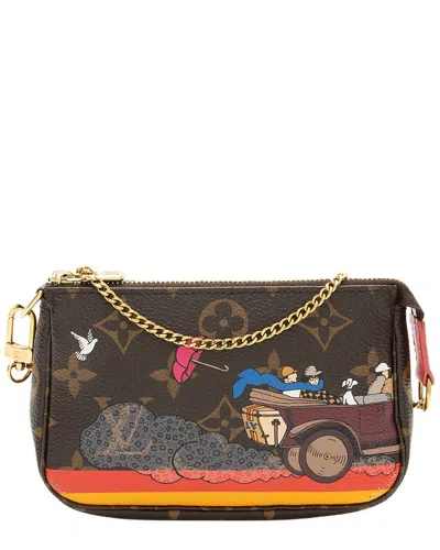 Louis Vuitton Brown, Multi, Red Monogram Coated Canvas, Crossgrain Leather  Animation Evasion Mini P