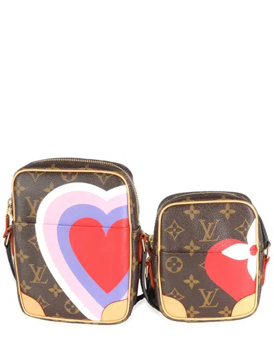 Pre-owned Louis Vuitton Brown, Multicolor Canvas Game On Paname Set (authentic Pre-  Loved)