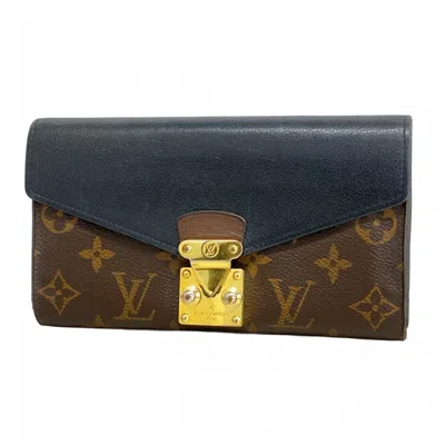Pre-owned Louis Vuitton Brown Noir Long Wallet (bi-fold) () In Multi