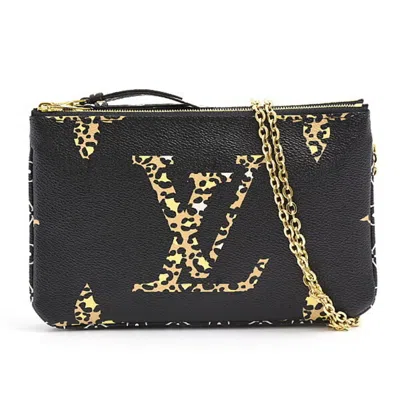 Pre-owned Louis Vuitton Brown Noir Monogram Leather Pochette Shoulder Bag ()