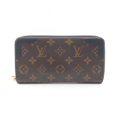 Pre-owned Louis Vuitton Brown Noir Pvc Leather Long Wallet (bi-fold) () In Multi