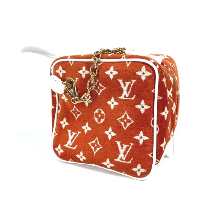 Pre-owned Louis Vuitton Brown Orange Velvet Handbag Shoulder Bag () In Multi