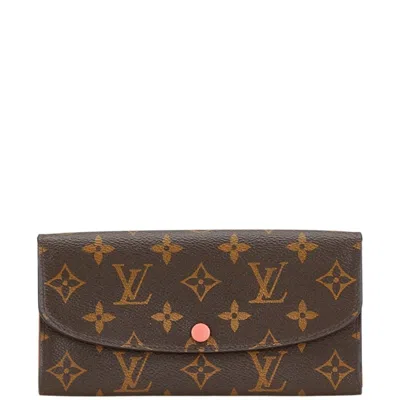 Pre-owned Louis Vuitton Brown Pimont Pvc Leather Long Wallet (tri-fold) ()