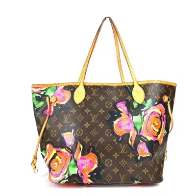 Pre-owned Louis Vuitton Brown Pink Canvas Monogram Shoulder Bag Tote Bag ()