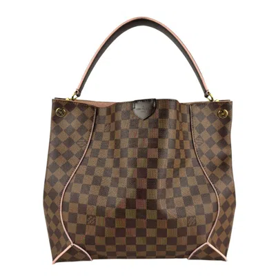 Pre-owned Louis Vuitton Brown Pink Damier Canvas Shoulder Bag () In Multi