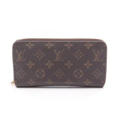 Pre-owned Louis Vuitton Brown Pink Leather Pvc Long Wallet (bi-fold) () In Multi