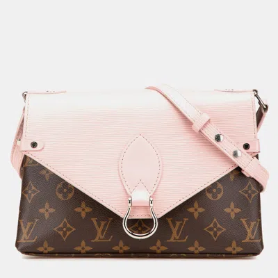 Pre-owned Louis Vuitton Brown Pink Monogram Epi Saint-michel