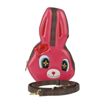 Pre-owned Louis Vuitton Brown Pink Monogram Leather Handbag Shoulder Bag ()