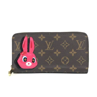 Pre-owned Louis Vuitton Brown Pink Monogram Long Wallet (bi-fold) () In Multi