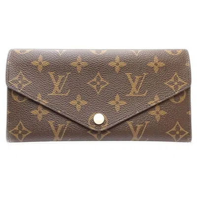 Pre-owned Louis Vuitton Brown Pink Monogram Long Wallet (tri-fold) () In Multi