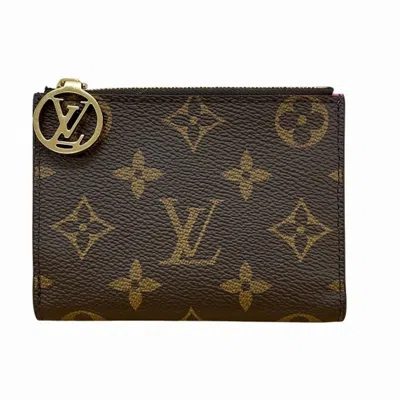 Pre-owned Louis Vuitton Brown Pink Monogram Wallet (bi-fold) () In Multi