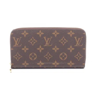 Pre-owned Louis Vuitton Brown Pink Rose Ballerine Monogram Leather Pvc Long Wallet (bi-fold) () In Multi