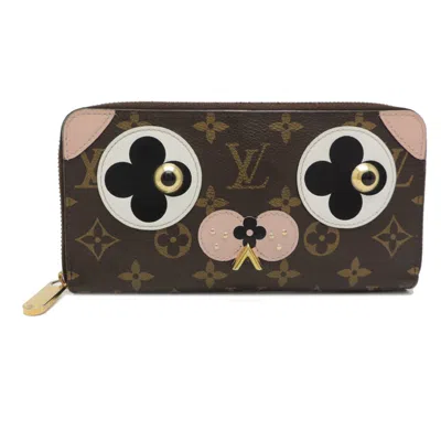 Pre-owned Louis Vuitton Brown Pink Rose Ballerine Monogram Rose Long Wallet (bi-fold) () In Brown, Pink, Rose Ballerine