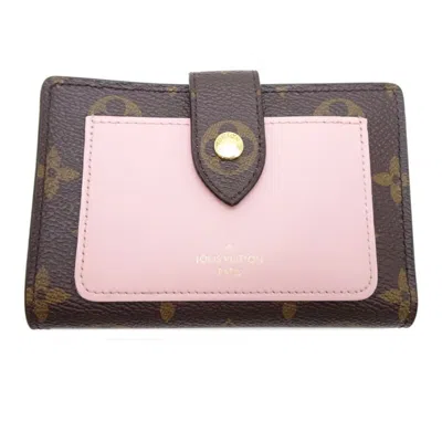 Pre-owned Louis Vuitton Brown Pink Rose Ballerine Monogram Rose Wallet (bi-fold) ()