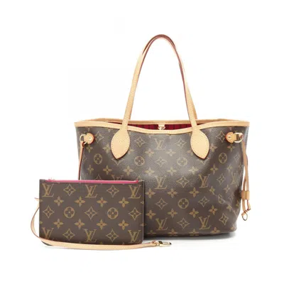 Pre-owned Louis Vuitton Brown Pivoine Coated Canvas Leather Tote Bag ()