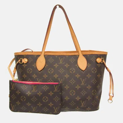 Pre-owned Louis Vuitton Brown Pivoine Monogram Neverfull Pm Tote Bag