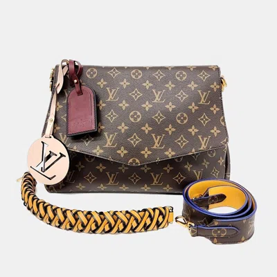 Pre-owned Louis Vuitton Brown Pvc Beaubourg Mm Strap