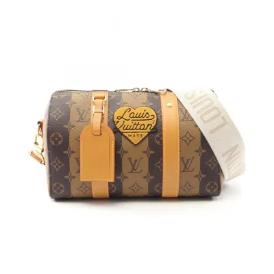 Pre-owned Louis Vuitton Brown Pvc Canvas Leather Shoulder Bag ()