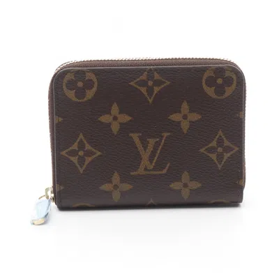 Pre-owned Louis Vuitton Brown Pvc Coated Canvas Coin Purse/coin Case ()