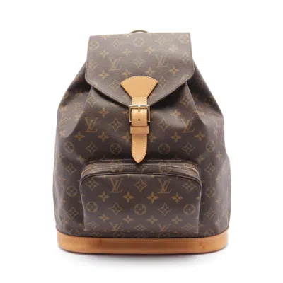 Pre-owned Louis Vuitton Brown Pvc Coated Canvas Leather Backpack ()