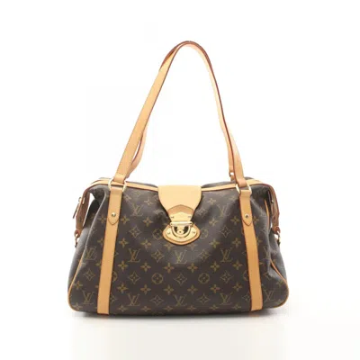 Pre-owned Louis Vuitton Brown Pvc Coated Canvas Leather Shoulder Bag ()