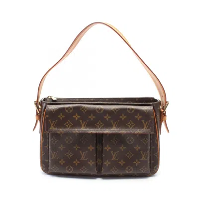 Pre-owned Louis Vuitton Brown Pvc Coated Canvas Leather Shoulder Bag ()