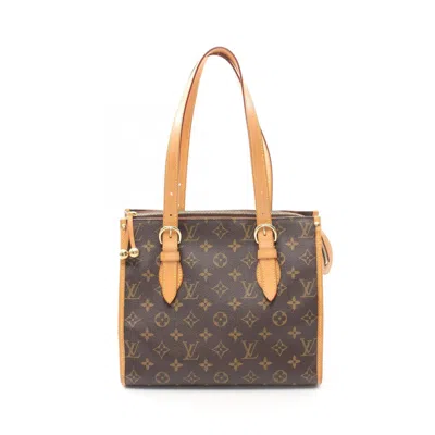Pre-owned Louis Vuitton Brown Pvc Coated Canvas Leather Tote Bag ()