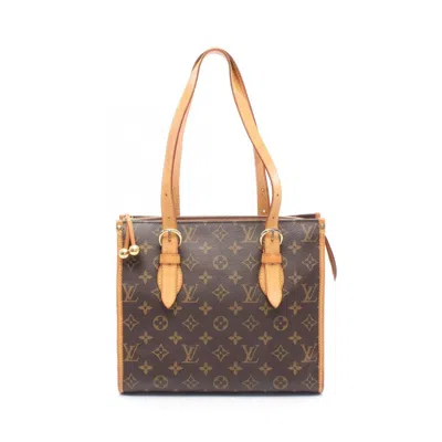 Pre-owned Louis Vuitton Brown Pvc Coated Canvas Leather Tote Bag ()