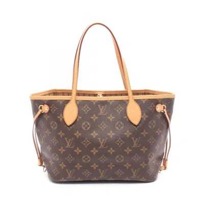 Pre-owned Louis Vuitton Brown Pvc Coated Canvas Leather Tote Bag ()