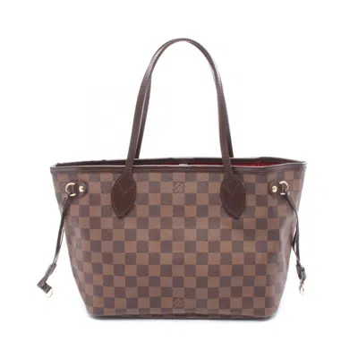 Pre-owned Louis Vuitton Brown Pvc Coated Canvas Leather Tote Bag ()
