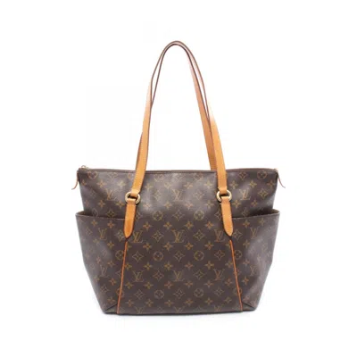 Pre-owned Louis Vuitton Brown Pvc Coated Canvas Leather Tote Bag ()