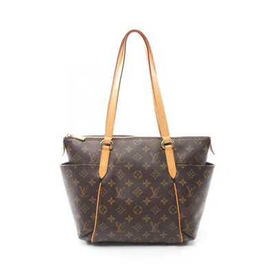 Pre-owned Louis Vuitton Brown Pvc Coated Canvas Leather Tote Bag ()
