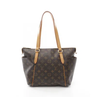 Pre-owned Louis Vuitton Brown Pvc Coated Canvas Leather Tote Bag ()