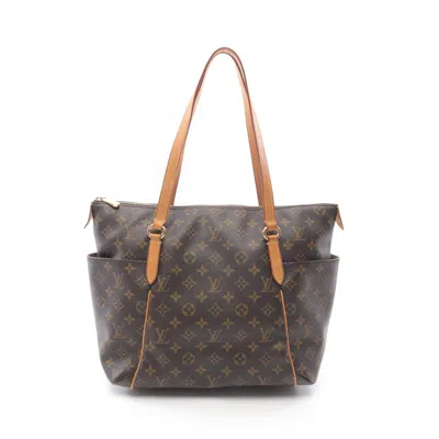 Pre-owned Louis Vuitton Brown Pvc Coated Canvas Leather Tote Bag ()
