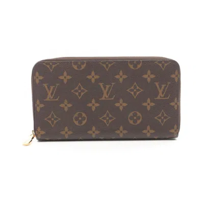 Pre-owned Louis Vuitton Brown Pvc Coated Canvas Long Wallet (bi-fold) ()