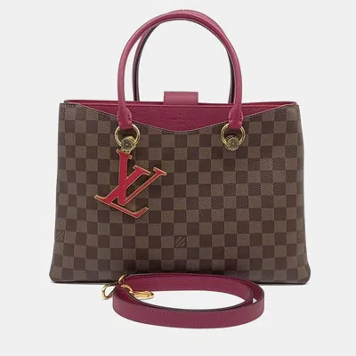 Pre-owned Louis Vuitton Brown Pvc Damier Riverside Bag