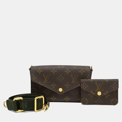 Pre-owned Louis Vuitton Brown Pvc Felicie Strap & Go