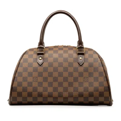 Pre-owned Louis Vuitton Brown Pvc Leather Boston Bag Handbag ()