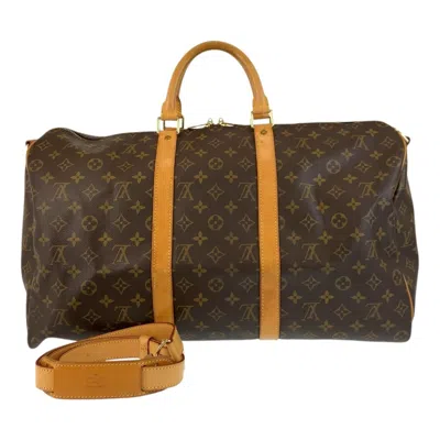 Pre-owned Louis Vuitton Brown Pvc Leather Boston Bag Shoulder Bag ()